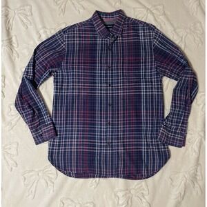 Tommy Bahama Shirt Mens Large Blue Pink Gradient Check Plaid Button Up